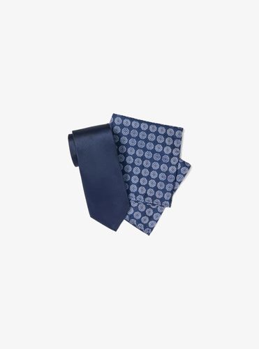 MK Coffret cadeau avec cravate en soie et carré de poche à imprimé - Michael Kors - Michael Kors Mens - Modalova