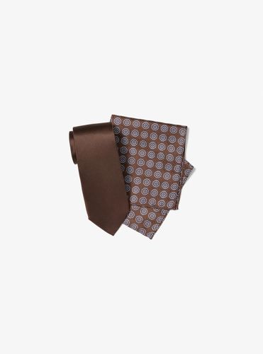 MK Coffret cadeau avec cravate en soie et carré de poche à imprimé - Michael Kors - Michael Kors Mens - Modalova