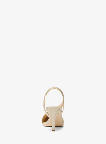 MK Escarpin Jaida en cuir travaillé pailleté - Michael Kors - MICHAEL Michael Kors - Modalova