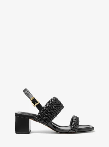 MK Sandale Audrina tressée à talon épais - Michael Kors - MICHAEL Michael Kors - Modalova