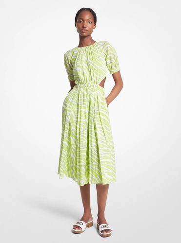 MK Robe à découpe en linon de coton à imprimé zébré - Michael Kors - MICHAEL Michael Kors - Modalova