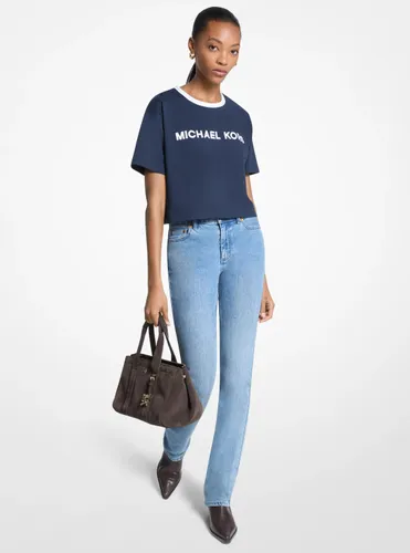 MK T-shirt en coton appliqué - Michael Kors - MICHAEL Michael Kors - Modalova