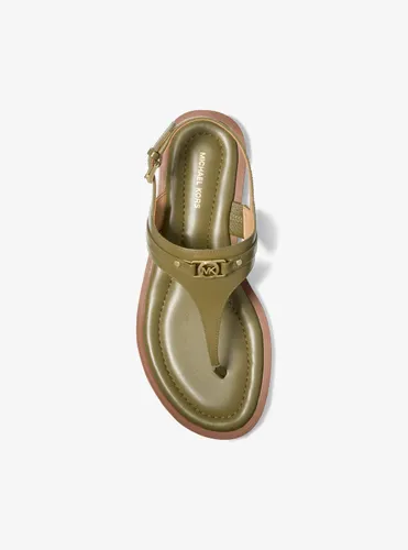 MK Sandale Mandy en cuir avec bride en T - Michael Kors - MICHAEL Michael Kors - Modalova
