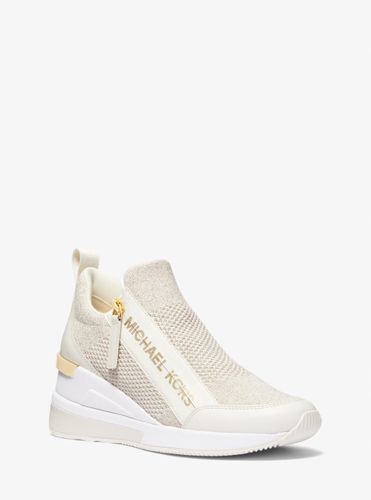MK Basket Willis en tricot extensible métallisé - Michael Kors - MICHAEL Michael Kors - Modalova