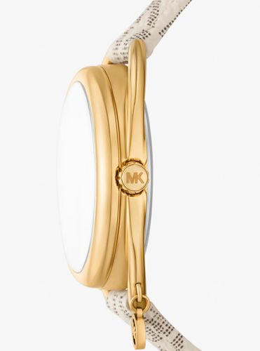 MK Mini-montre Leia dorée avec bracelet à logo Signature - Michael Kors - Modalova