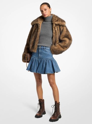 MK Mini-jupe en denim à volants - Michael Kors - MICHAEL Michael Kors - Modalova