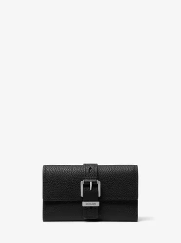 MK Portefeuille Nolita de taille moyenne en cuir grainé à trois volets - Michael Kors - MICHAEL Michael Kors - Modalova