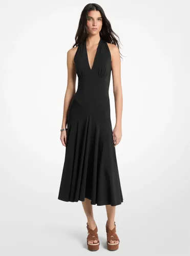 MK Robe mi-longue dos nu en jersey mat extensible - Michael Kors - MICHAEL Michael Kors - Modalova