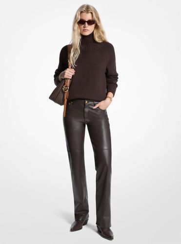 MK Pantalon droit en cuir - Michael Kors - MICHAEL Michael Kors - Modalova