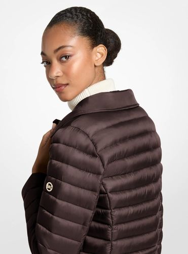 MK Doudoune longue repliable et matelassée en nylon à col en fausse fourrure - Michael Kors - MICHAEL Michael Kors - Modalova