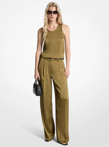 MK Pantalon à jambes larges en satin drapé - Michael Kors - MICHAEL Michael Kors - Modalova