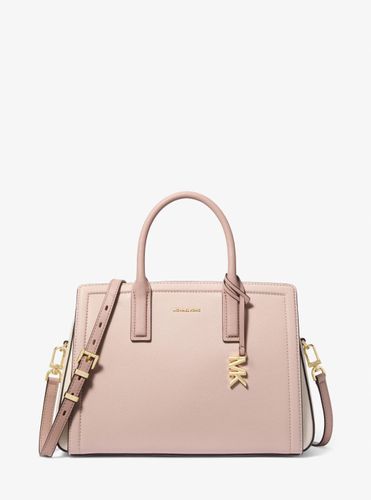 MK Sac Laila de taille moyenne en cuir grainé à couleurs contrastées - Michael Kors - MICHAEL Michael Kors - Modalova