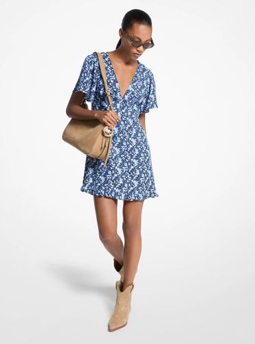 MK Robe en mélange de viscose et soie à motif floral - Michael Kors - MICHAEL Michael Kors - Modalova