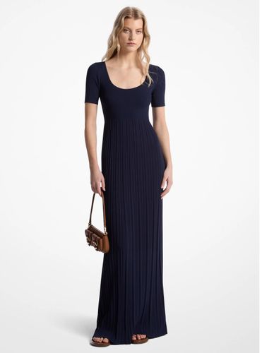 MK Robe mi-longue en tricot extensible côtelé - Michael Kors - MICHAEL Michael Kors - Modalova
