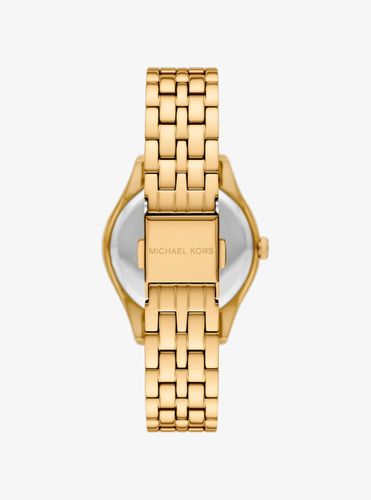 MK Mini montre Harlowe dorée à pierres pavées - Michael Kors - Modalova