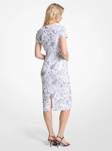 MK Robe mi-longue en néoprène à motif cachemire clouté - Michael Kors - MICHAEL Michael Kors - Modalova