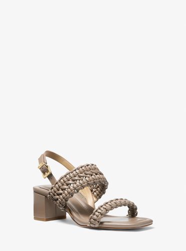 MK Sandale Audrina tressée à talon épais - Michael Kors - MICHAEL Michael Kors - Modalova