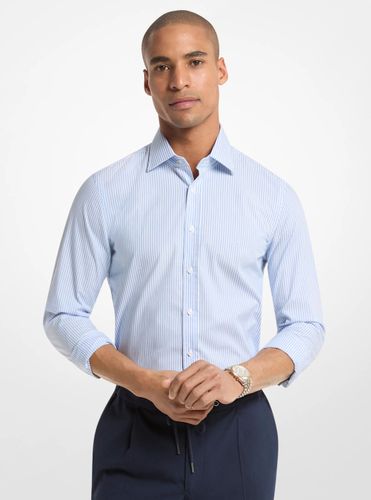 MK Chemise ajustée en coton extensible à rayures - Michael Kors - Michael Kors Mens - Modalova