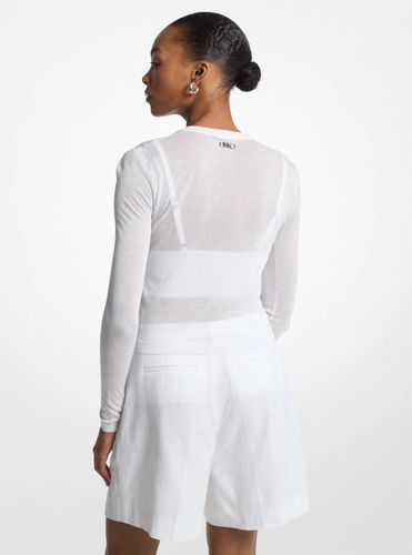 MK Cardigan court avec brassière en mélange de Tencel - Michael Kors - MICHAEL Michael Kors - Modalova