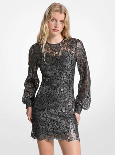 MK Mini-robe en dentelle métallisée à motif cachemire - Michael Kors - MICHAEL Michael Kors - Modalova