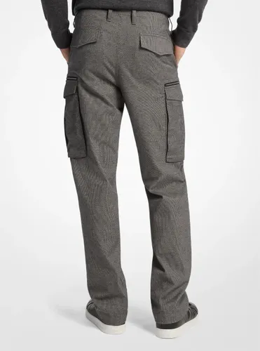 MK Pantalon cargo zippé en coton pied-de-poule - Michael Kors - Michael Kors Mens - Modalova