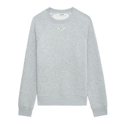 Sweatshirt Upper Wings Strass Gris Chine Clair - Taille S - Zadig & Voltaire - Modalova