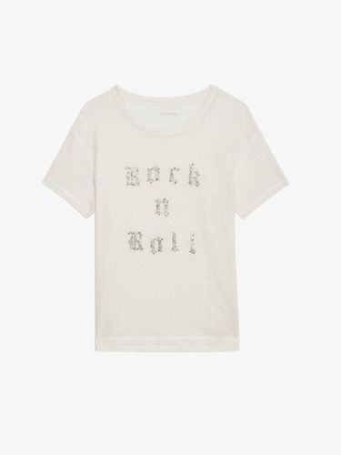 T-shirt Marta 100% Lin Ecru - Taille S - Zadig&Voltaire - Modalova