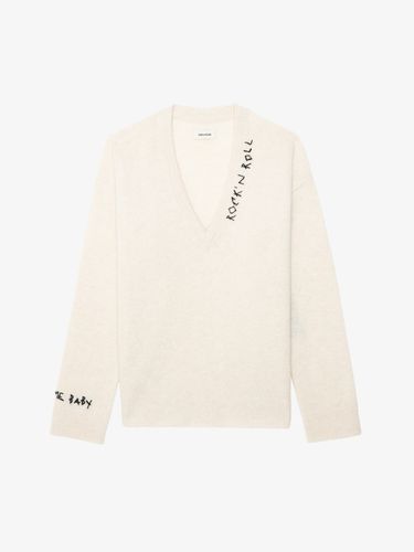 Pull Mikyz 100% Cachemire Ecru - Taille L - Zadig&Voltaire - Modalova
