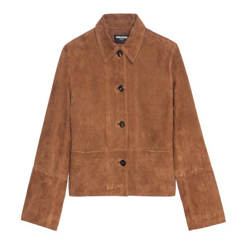 Blouson Lessa 100% Cuir Suede Cognac - Taille S - Zadig & Voltaire - Modalova