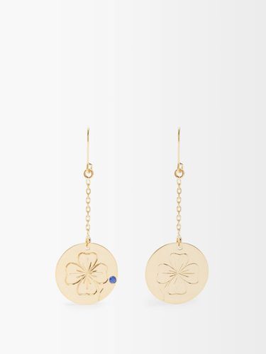 Boucles d'oreilles en or jaune et saphir Clover - Aurélie Bidermann Fine Jewellery - Modalova