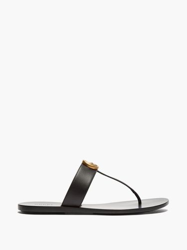 Sandales plates en cuir GG Marmont - Gucci - Modalova