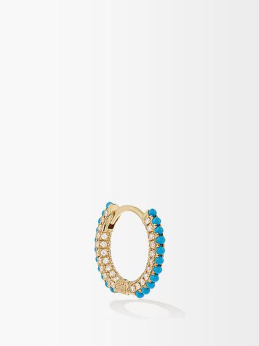 Boucle d'oreille en or jaune diamants, turquoises - Maria Tash - Modalova