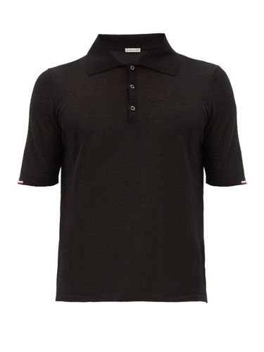 Polo en maille jersey à détail tricolore - Moncler - Modalova