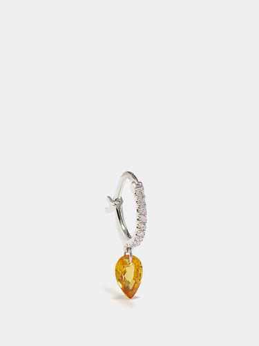 Boucles d'oreilles en or blanc, saphir et diamants - Raphaele Canot - Modalova