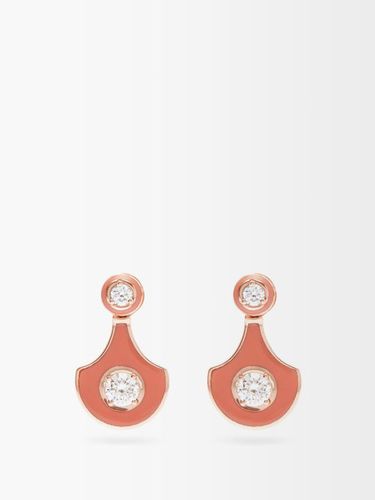 Boucles d'oreilles en or rose et diamants - Selim Mouzannar - Modalova