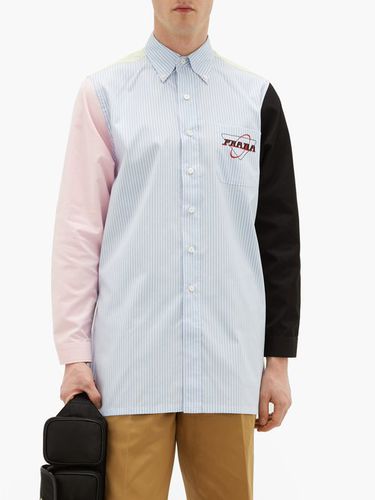 Chemise en coton oxford contrastée à logo - Prada - Modalova