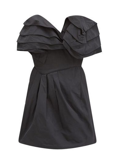 Robe courte en sergé de taffetas volantée Agnese - Preen By Thornton Bregazzi - Modalova