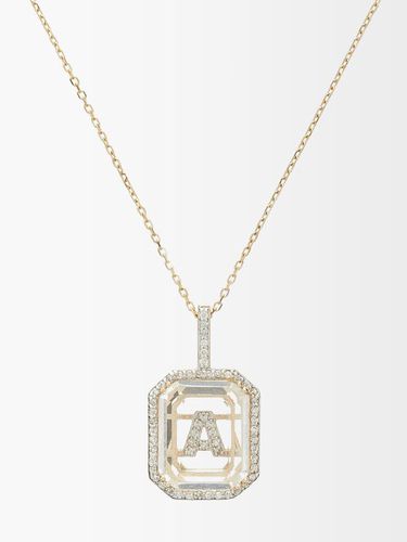 Collier or 14 carats, quartz, diamants Initials AM - Mateo - Modalova