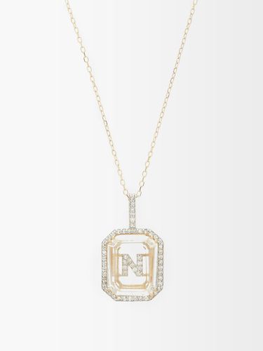 Collier en or, quartz et diamants Initials - Mateo - Modalova