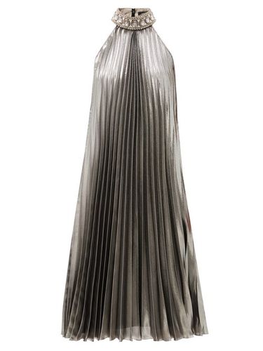 Robe plissée en lamé de soie mélangée - Andrew Gn - Modalova