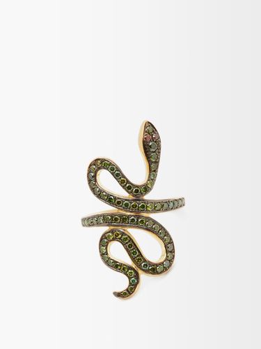 Bague en or 18 carats et diamants Slither Snake - Ileana Makri - Modalova
