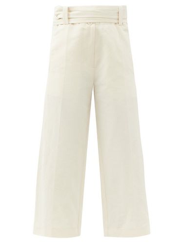 Pantalon ample taille haute en coton mélangé - 2 MONCLER - Modalova