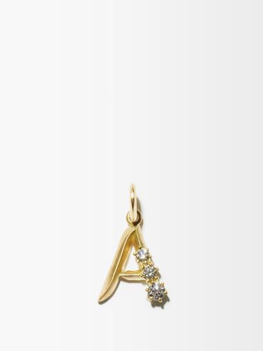 Charm lettres (A-M) en or 18 carats et diamant - Jade Trau - Modalova