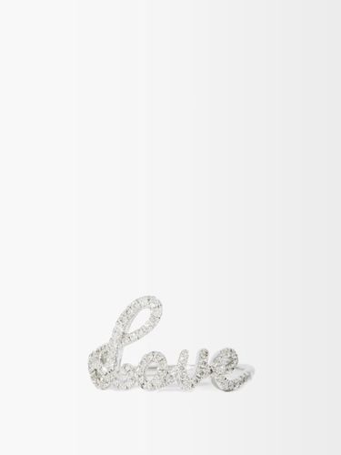 Bague en or blanc 18 carats et diamants Love Text - Rosa De La Cruz - Modalova