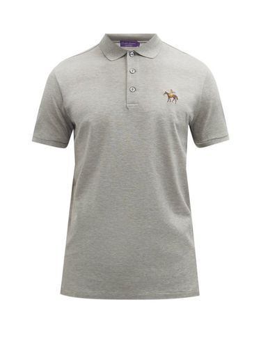 Polo en piqué de coton à broderie logo - Ralph Lauren Purple Label - Modalova