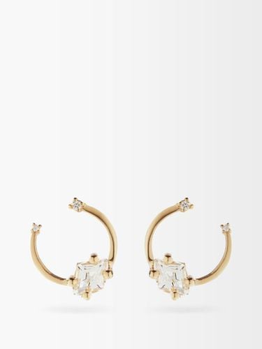 Boucles d'oreilles en or, diamants et topaze - Suzanne Kalan - Modalova