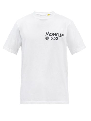 T-shirt en jersey de coton à imprimé logo - 2 MONCLER - Modalova