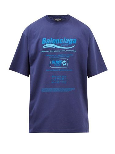 T-shirt en jersey à imprimé recyclage - Balenciaga - Modalova