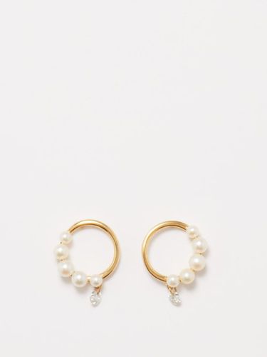 Boucles d'oreilles en or à perle et diamants - Persee - Modalova