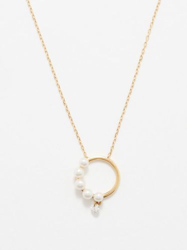Collier en or 18 carats, diamant et perles - Persee - Modalova
